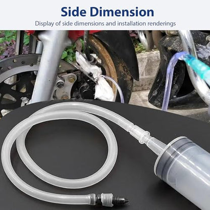 2 Pack Brake Bleed Kit, Hydraulic Disc Brake Bleeding Kit, Motorcycle Brake Bleeder Kit Includes 2Pcs 100ML Syringe 2Pcs 50cm Hose and Brake Bleeder Hose Kit with One Way Check Valve - color: 2PCS Brake Bleed Kit&Hose