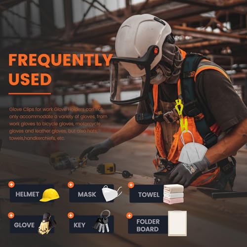 Glove Clips for Work Glove Holders - color: Aclip+zclip-6 Colors 6pcs