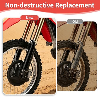 2Pcs Front Fork Tube Cover, Glossy Black Fork Guard Protector Fit for CR125/250/500 (93-07) CRF250R/X (04-18) CRF450R/X (04-17/18) CRF450RX (17-18)