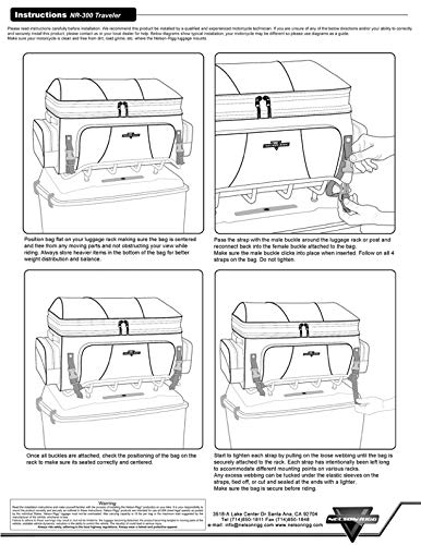 Nelson Rigg NR-300 Route 1 Traveler Tour Trunk Bag, Black Harley Davidson Ultra, Indian Roadmaster, Honda Gold Wing