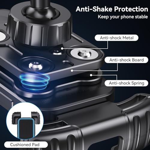 aceyoon Bike Cell Phone Holder, Phone Holder for Motorcycle, Scooter Phone Clip Suitable for 0.59''-1.18'' Handlebars for iPhone Air 17 Pro Max,16 15 Pro Max, More 4.7 to 6.8" Smartphones