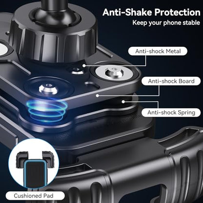 aceyoon Bike Cell Phone Holder, Phone Holder for Motorcycle, Scooter Phone Clip Suitable for 0.59''-1.18'' Handlebars for iPhone Air 17 Pro Max,16 15 Pro Max, More 4.7 to 6.8" Smartphones