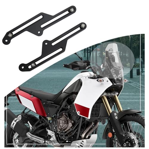 Aramox Windscreen Adjusters, Pair Motorcycle Adjustable Bracket Anodized Black Replacement for 700 XT700Z 2019?2021