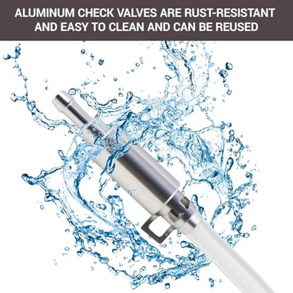 Brake Bleeder Hose Kit with One Way Check Valve for Car Motorcycle, Universal Hydraulic Brake Fluid Bleeder, 2 Pack, Includes Clips & Nozzle Caps for Easy Fluid Replacement