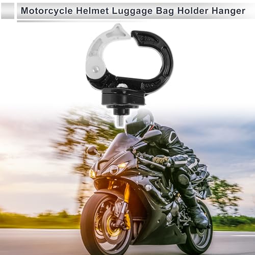 Universal Motorcycle Hanging Hook Round Shape Motorcycle Helmet Luggage Bag Holder Hanger for Scooters Bicycles Black White 1 Pc 75mm - color: White