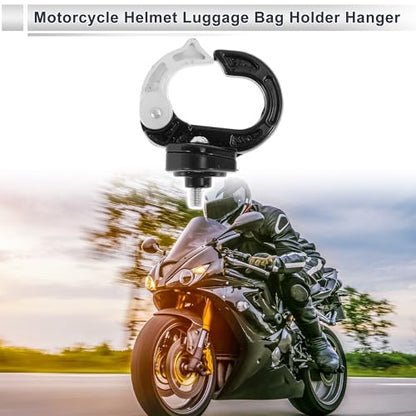 Universal Motorcycle Hanging Hook Round Shape Motorcycle Helmet Luggage Bag Holder Hanger for Scooters Bicycles Black White 1 Pc 75mm - color: White