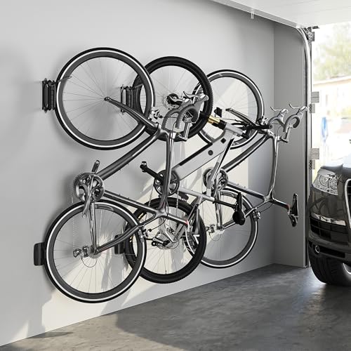 monTEK Swivel Bike Wall Mount – Garage Bike Hanger & Space-Saving Vertical Bike Rack for Garage & Apartment, Sturdy Bike Storage Hook Holds up to 66 lbs, Easy Installation & Scratch-Proof Design - style: 1-Pack