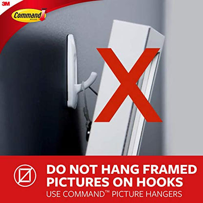 Command Clothes Hanger, 1 Hanger, 2 Strips/Pack, White, Large (Pack of 2) - size: Large (Pack of 2)