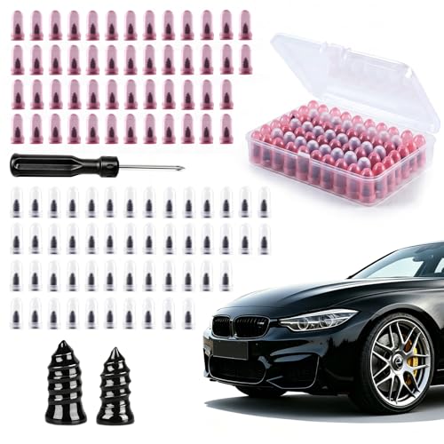 100 Pcs Tire Plugs Screw Type, Professional Grade Emergency Tire Screw Plug Repair Kit with Screwdriver, Ideal Tire Plug Kit for Car, Truck, Motorcycle and Bicycle Flat Quick Tire Fix - size: 100PCS