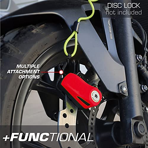 RADIKAL RKREM Premium Motorcycle Reminder Cable with Brake Ring for Disc Lock, More Adaptable More Visible, Anti Theft Disc Lock Reminder Cable for Motorcycle Lock, Helmet, Scooter, Bike, Scooter