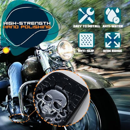 Rear Passenger Footpeg Passenger Peg Floorboard Footboard for Harley Dyna Electra Glide Road Electra RoadKing Fat boy Sportster 883 1200 Sportsters Dynas Softails V-Rod(MetalSkull-Black) - size: MetalSkull-Black