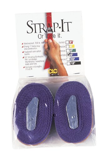 CLC Custom Leathercraft 2WS08 Strap-It Web Tie Down Straps, Purple, 8-Foot, 2-Pack