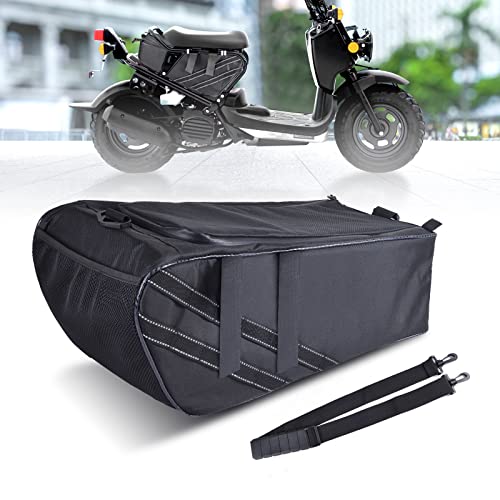 Under Seat Bag Compatible with Honda Ruckus 2010-2025 Accessories, Water-Resistant Scooter Side Frame Storage Bag with Shoulder Strap - Black Trim - color: Black