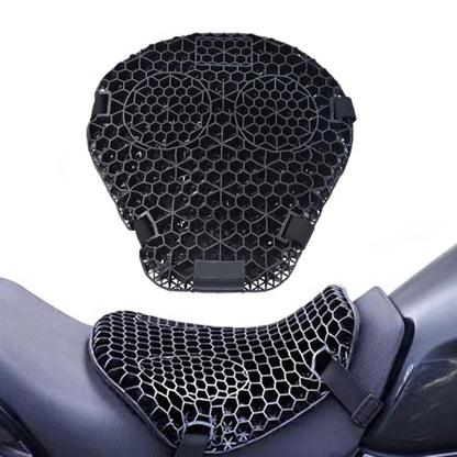 Motorcycle Seat Cushion for BMW R 1250 GS 2019 2020 2021 2022 2023 2024, Non-Slip Moto Gel Seat Pad, 3D Honeycomb Structure Shock Absorption and Breathable Seat Cover for Long Rides