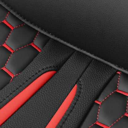 SLMOTO Driver Passenger Seat Motorcycle Cushion Fit For Harley Touring Electra Glide Ultra Classic Standard FLHTC 1997-2007 Black Red - style: Red and Black