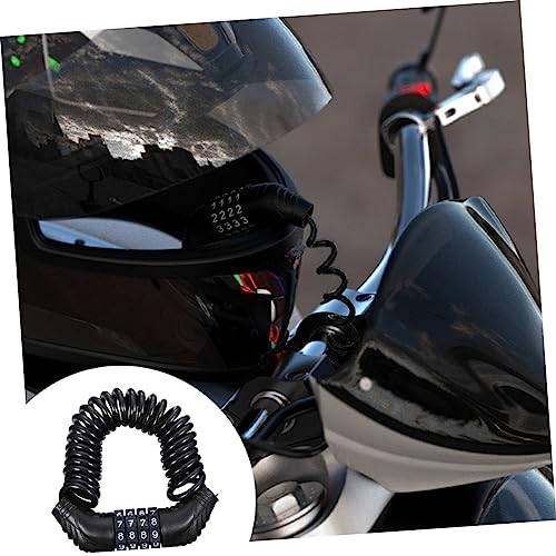 POPETPOP 2Pcs Portable Theft Password Lock Durable Steel Wire Cable Lock for Bicycles Motorcycles and Helmets Lightweight Combination Security