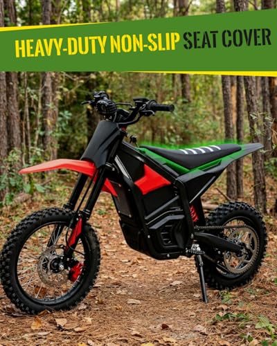 Seat Cover Fit for Yozma in 10, White Stripe Non-Slip Motorcycle Cushion Cover, for Electric Dirt Bike Ebike - color: White