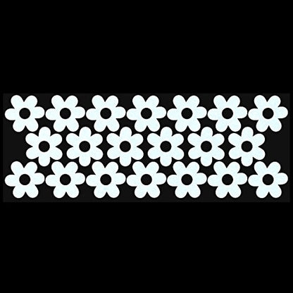 LiteMark Reflective Petal Flower Power Vinyl Stickers, Great for Laptop, Phone, Helmets, Bicycles - White, Pack of 20 Pcs - color: White