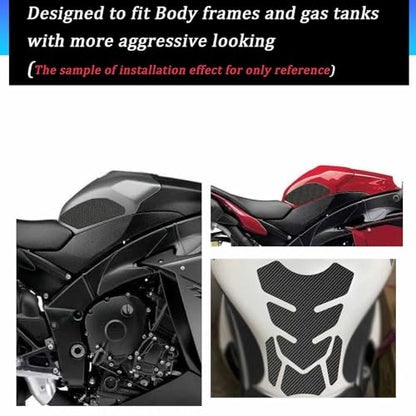 Motorcycle Fuel Tank Pads Sticker Compatible with YA-MA-HA YZF-R1 2009 2010 2011 2012 2013 2014 Side Decals Gas Knee Grip Protector Traction Pads Accessories
