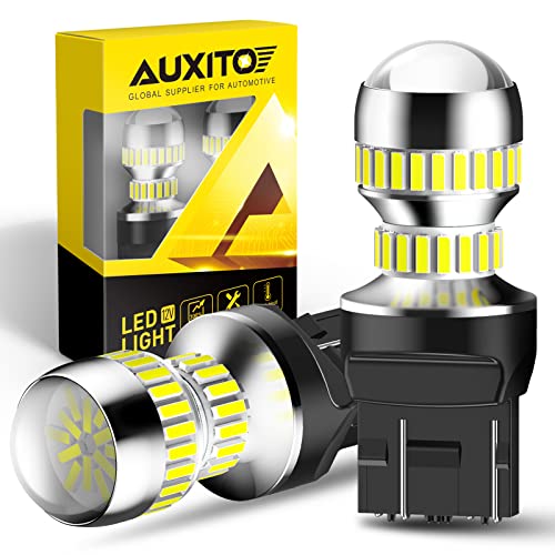 AUXITO Upgraded 7440 7443 LED Bulbs for Reverse Lights Brake Tail Lights T20 7441 7444 LED Replacement Light for Backup Tail Brake DRL Turn Signal Parking Lights, 6000K Xenon White - color: White, size: 7443/7440