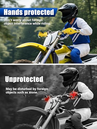 JFG RACING Dirt Bike Hand Guards,7/8'' and 1 1/8'' Handlebar Dirtbike Handguards Accessories Universal for Motorcycle Snowmobile ATV Pit Bike Off Road Motocross Enduro MX -Yellow - color: yellow