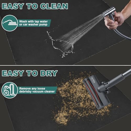 A A IN Oil Spill Mat (36" x 59"), Garage Floor Mat, Absorbent Oil Pad, Premium Maintenance Mat, Waterproof, Protect Garage Surface from Spill & Stain, Reusable, Washable, Durable, Black, 1PCS