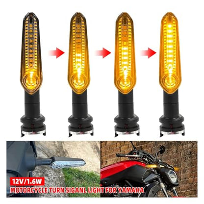 LED Turn Signal Light Running Water Lamp Compatible With YAMAHA MT07 Tenere 700 XJ6 FZ6 MT09 Tracer 900 MT10 MT03 FZ25 Indicator Directional(4pcs Flowing) - color: 4pcs Flowing