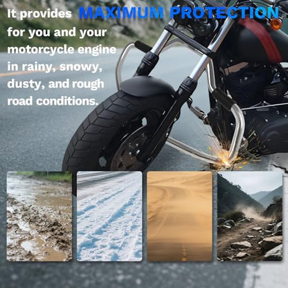 Crash Bar for Harley Dyna 2006-2017, 1 1/4" Highway Footpegs Engine Guard Protector for Low Rider, Wide Glide, Fat Bob, Street Bob, Super Glide, Switchback, CVO Fat Bob (Chrome) - color: Chrome