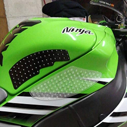 Motorcycle Universal Gas Tank Pad Gas Fuel Knee Grip Decal Protector Traction Side Pads Compatible with 1000RR Z1000 FZ1 R6 and More Transparent - color: Transparent
