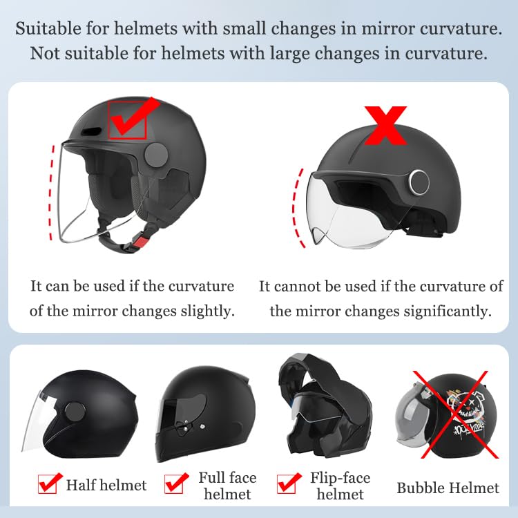 4Pcs Helmet Visor Anti-Fog Film & Rainproof Film for Scorpion EXO EXO-AT960 AT960 Carbon 2023-2025, Clear Anti Fog Insert for Helmets Prevents Fogging and Water Drops Clear View,A - size: A