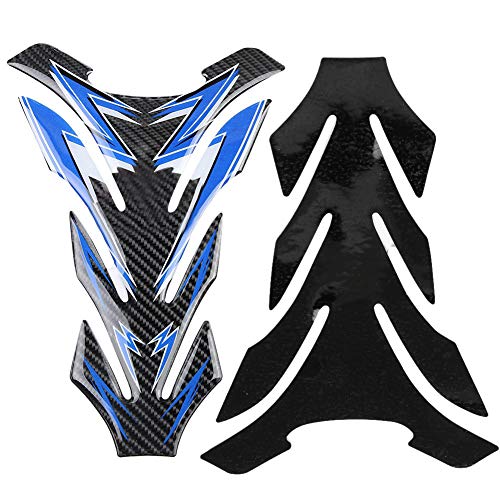 Motorcycle Tank Pad, Real Carbon Fiber Motorcycle Gas Tank Pad Protector Sticker Decal Replacement Direct Pasting Self Adhesive Motorcycle Stickers and Decals