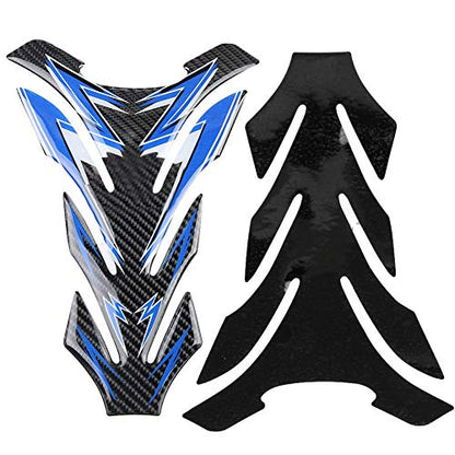 Motorcycle Tank Pad, Real Carbon Fiber Motorcycle Gas Tank Pad Protector Sticker Decal Replacement Direct Pasting Self Adhesive Motorcycle Stickers and Decals