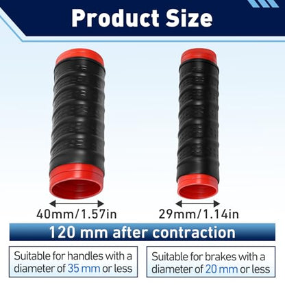 2Set Universal Silicone Handlebar & Brake Lever Grip Covers, Non-Slip Motorcycle Silicone Handlebars for Dirt Bike, E-Bike, Scooter, Mountain Bike