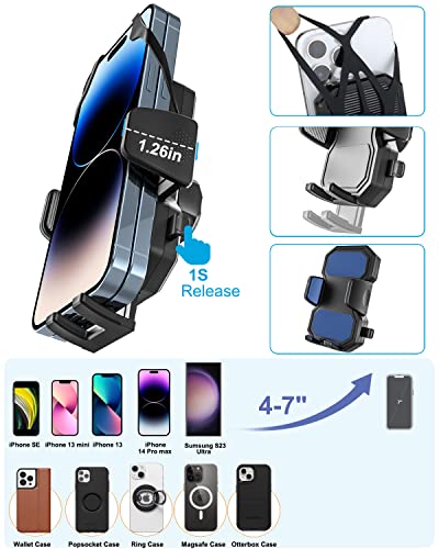 Gooseneck Bike Phone Holder, Motorcycle Phone Mount - Bicycle Handlebar Cell Phone Clip for Electric Scooter, Dirt Mountain Cycling for iPhone 17 Air Pro Max 16 15 14 13 12 11, All Smartphones