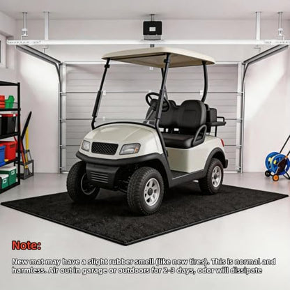 Golf Cart Garage Floor Mat 110inch x 59inch | Waterproof, Oil Absorbent, Anti-Slip Rubber Backing, Heavy Duty, Tear-Resistant, Easy to Clean. Fits ATV UTV Mower