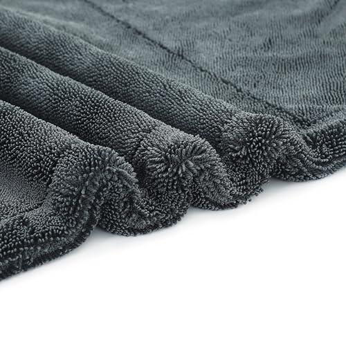 The Boss XL Drying Towel, 24” x 36” Twisted Loop Microfiber, 1400 GSM, Ultra Absorbent Premium Car Drying Towel for Cars, Trucks, SUVs, RVs and Motorcycles