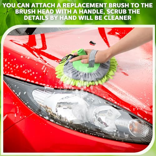 Layhit 5 Pcs Car Wash Mitt Set, Brush Not Included, Microfiber Mitt Cleaning Car Truck Washing Tools Kit RV Pickup Chenille Scratch Replacement (Multicolor) - color: Multicolor