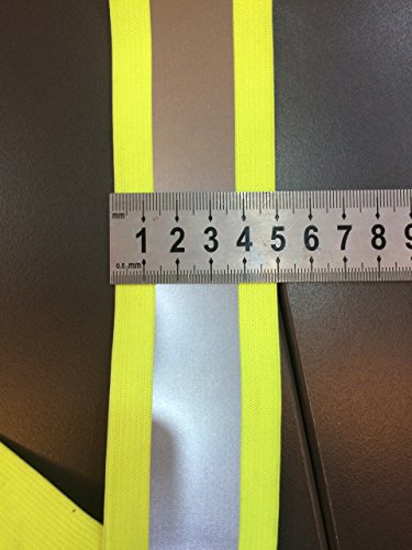 Large Reflective Vest Made From Adjustable Elastic Material for Running, Biking, Motorcycle, Walking, Work, Safety, Outdoor Night Time Activities. Includes Two Reflective Bands for Your Arms, Ankles or Wrist for Added Nighttime Visibility