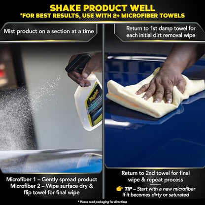 Meguiar's Ultimate Waterless Wash & Wax, Scratch-Free Waterless Wash Spray That Makes Car Detailing Quick and Easy, 2-in-1 Wash and Wax, 26 Oz - size: 26 Fl Oz (Pack of 1)