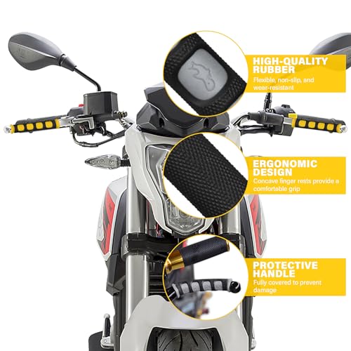 2Pcs Universal Motorcycle Brake Lever Cover Handle Silicone Sleeve Motorbike Bicycle Handles Grips Protection Accessories - color: yellow