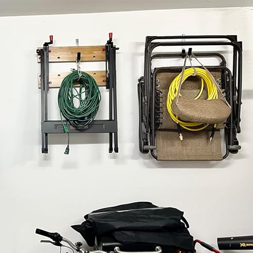 AccEncyc Heavy Duty Garage Hooks, 2Pcs Stainless Steel Wall Mount Hooks, 50lb Weight Capacity, for Garden Hose, Bike, Ladder, Tool Organizer - size: Large