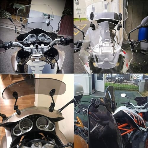 Deflector Windscreen Motorcycle Universal Adjustable Clip On Windshield Extension Deflector Windscreen Extender Spoiler for All Motorbike