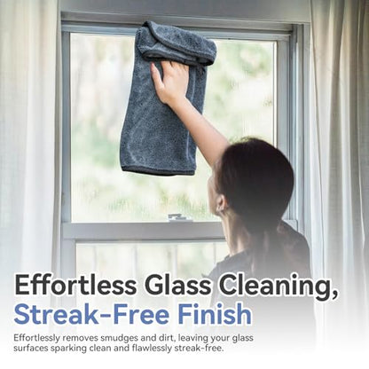 Shiny Cleaning Wipes Shower Cleaning Cloths- 3pcs Super Absorbent Microfiber Bath Towels for Effortless Cleaning of Windows, Bathroom, Car & Home Toilet - Shiny Cleaning Wipes（15.7x23.6in - color: Grey