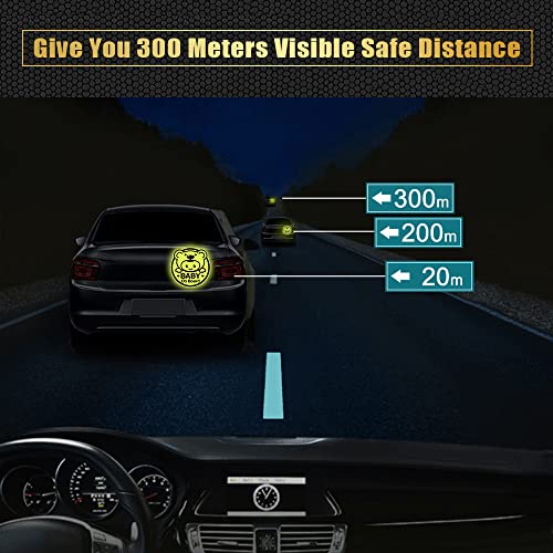 20PCS Strong Reflective Car Wheel Hub Stickers for Cars Helmet Night Safety Warning Reflective Stripe Decals Auto Truck Motorcycle Bicycle Wheels Rim Reflective Stickers (Red) - color: Red
