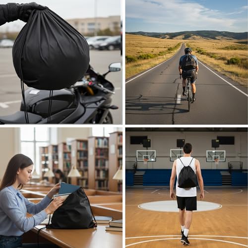 Drawstring Helmet Bag, Motorcycle Helmet Storage Bag Large Capacity Welding Helmet Bag For Ski Snowmobile Dirt Bike Motocross Bicycle Racing Skiing Cycling Riding Sports Helmet