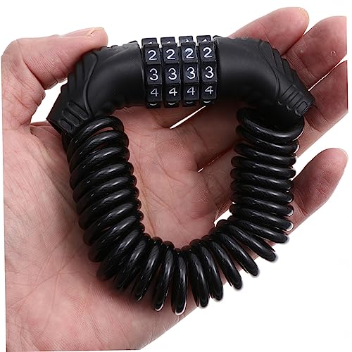 POPETPOP 2Pcs Portable Theft Password Lock Durable Steel Wire Cable Lock for Bicycles Motorcycles and Helmets Lightweight Combination Security