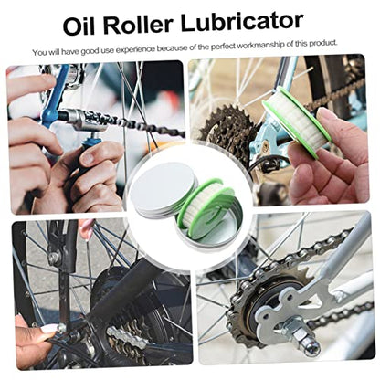 Outanaya Bike Chain Lubrication Tool Roller Oiler for Bicycle Motorcycle Chain Compact Lubricator 2 Pcs Lightweight Design for Outdoor Riding