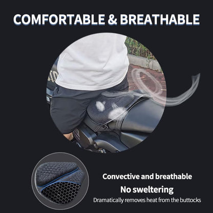 Feiteplus Gel Breathable Honeycomb Seat Cushion Velvet Cover 3D Honeycomb Structure Tailbone Pain Relief Egg Seat Cushion Winter Seat Cushions for Long Rides