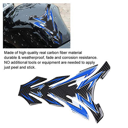 Motorcycle Tank Pad, Real Carbon Fiber Motorcycle Gas Tank Pad Protector Sticker Decal Replacement Direct Pasting Self Adhesive Motorcycle Stickers and Decals