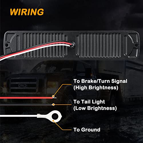 Pack of 2 Aluminum Housing Clear Lens White LED Reverse Backup Running Trailer Lights 7.5 Inch, DOT Compliant Waterproof Surface Mount Lighting for Truck Jeep RV - color: White, size: 7.5 INCH